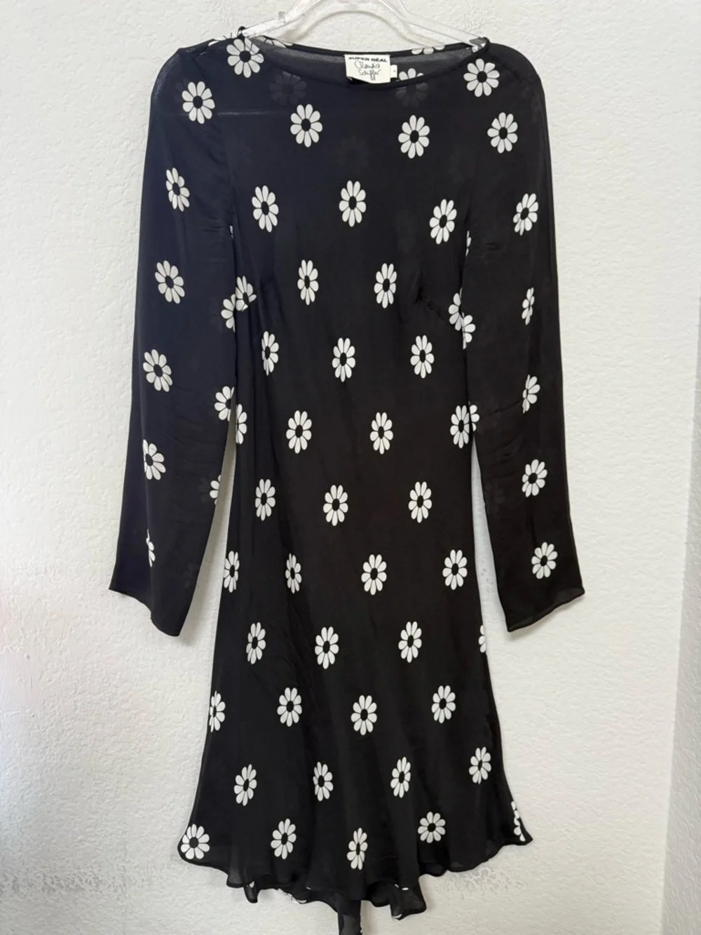 Realisation Par Cosima Dress Black Floral Daisy Size Large - Picture 2 of 5